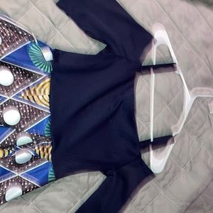 Long back off the shoulder dress